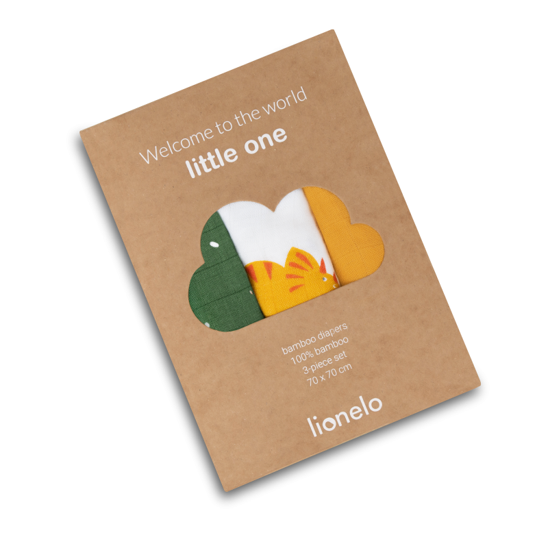 Lionelo Bamboo Set Dino - Набір дитячих пелюшок