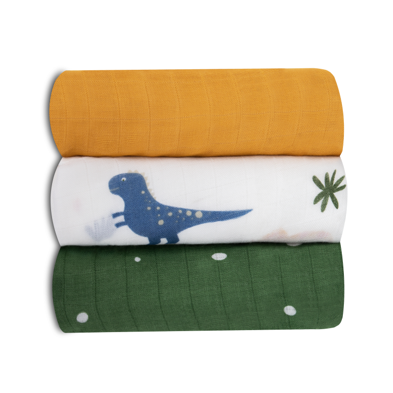 Lionelo Bamboo Set Dino - Набір дитячих пелюшок