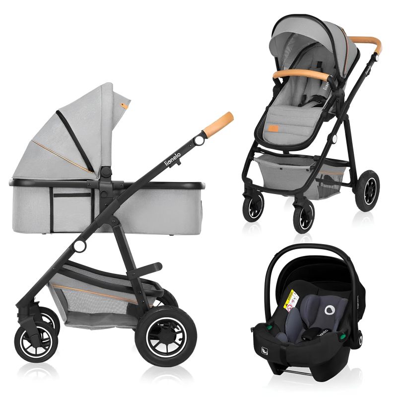 Lionelo Amber 3 в 1 Grey Stone - Багатофункціональна коляска