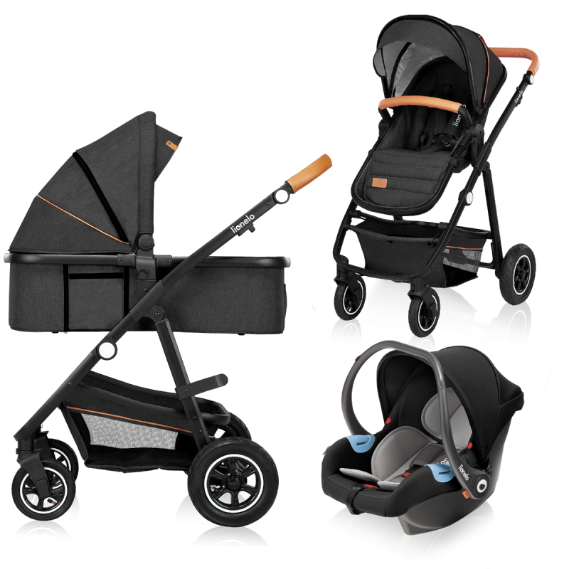 Lionelo Amber 3 в 1 Grey Graphite - Багатофункціональна коляска з сидінням