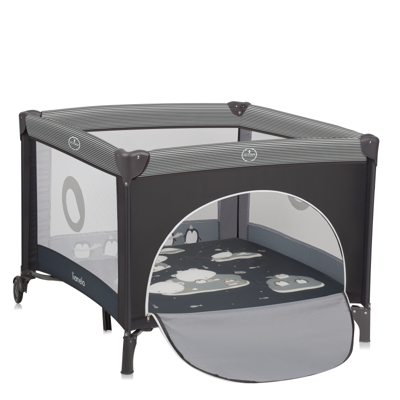 Lionelo Bonnie Grey Scandi - дитячий манеж