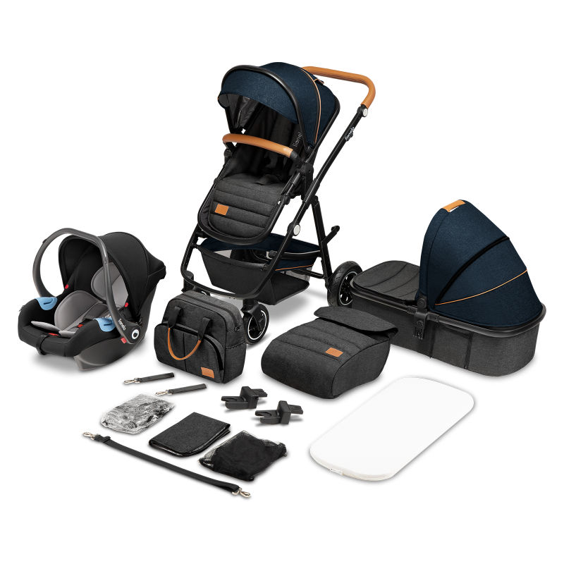 Lionelo Amber 3 в 1 Blue Navy - Багатофункціональна коляска з сидінням
