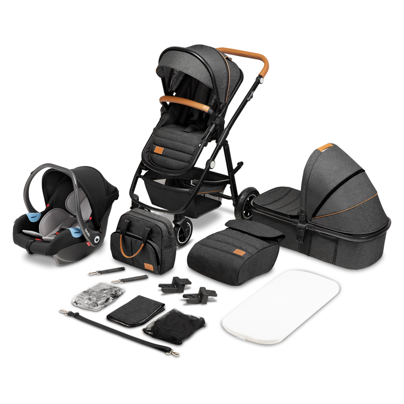 Lionelo Amber 3 в 1 Grey Graphite - Багатофункціональна коляска з сидінням