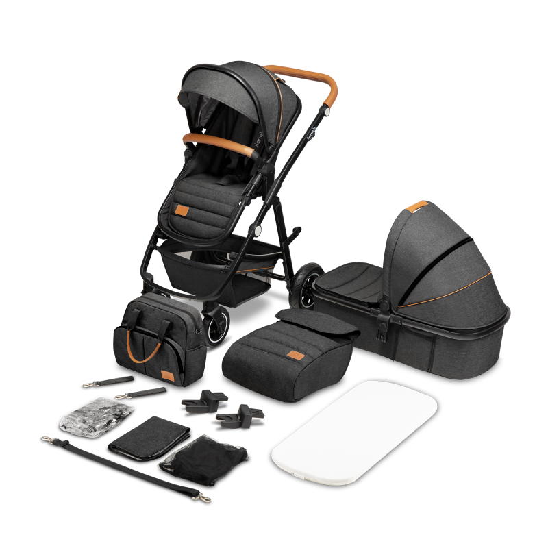 Lionelo Amber 2 в 1 Grey Graphite - Багатофункціональна коляска