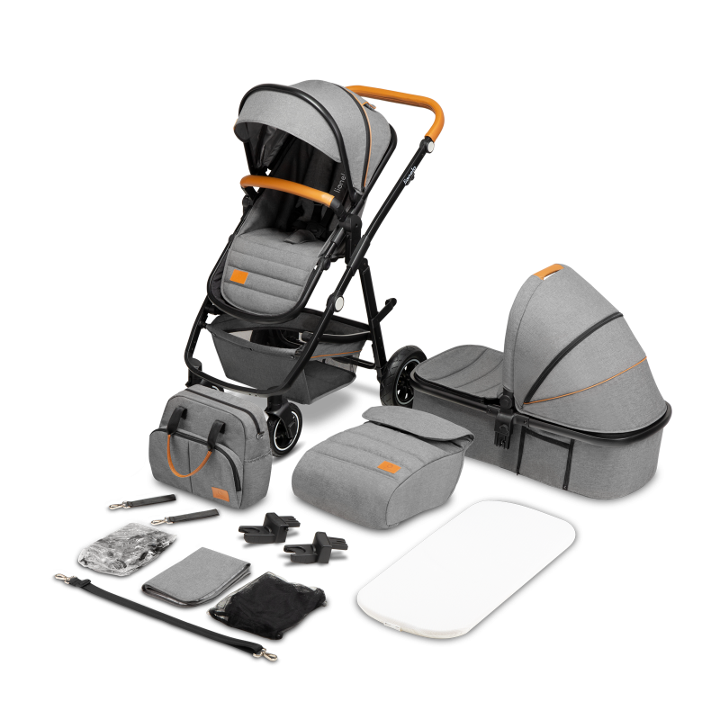 Lionelo Amber 2 в 1 Grey Stone - Багатофункціональна коляска