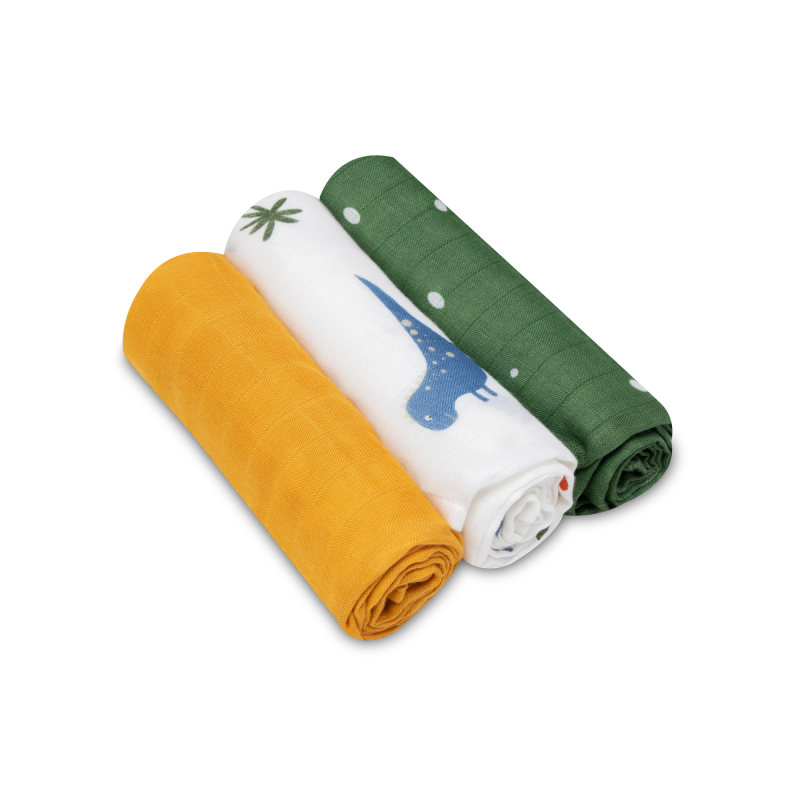 Lionelo Bamboo Set Dino - Набір дитячих пелюшок