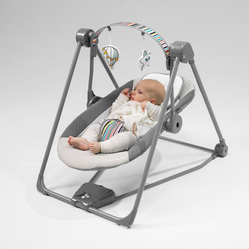 Lionelo Otto Cozy Grey - Крісло-гойдалка