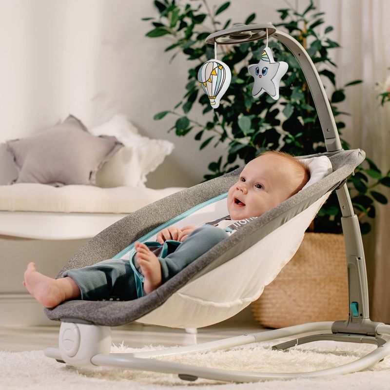 Lionelo Pascal Grey Scandi - Крісло-гойдалка