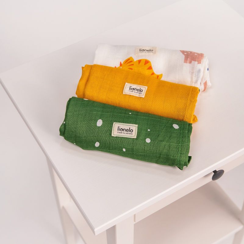 Lionelo Bamboo Set Dino - Набір дитячих пелюшок