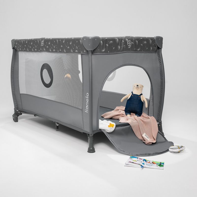 Lionelo Stefi Plus Grey White - Дитячий манеж