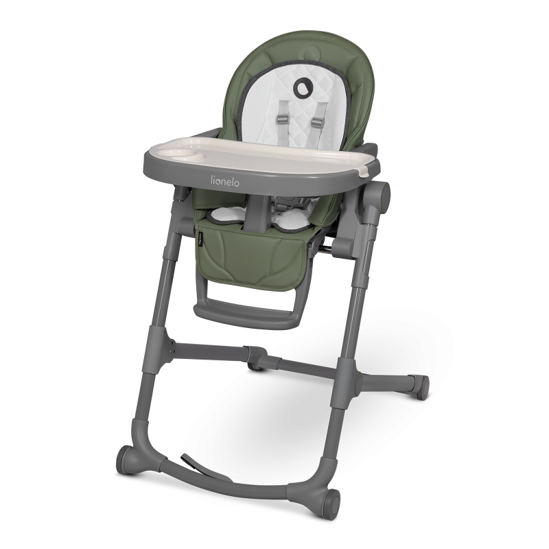 Lionelo Cora Plus Green Olive - Стільчик для годування з функцією лежака