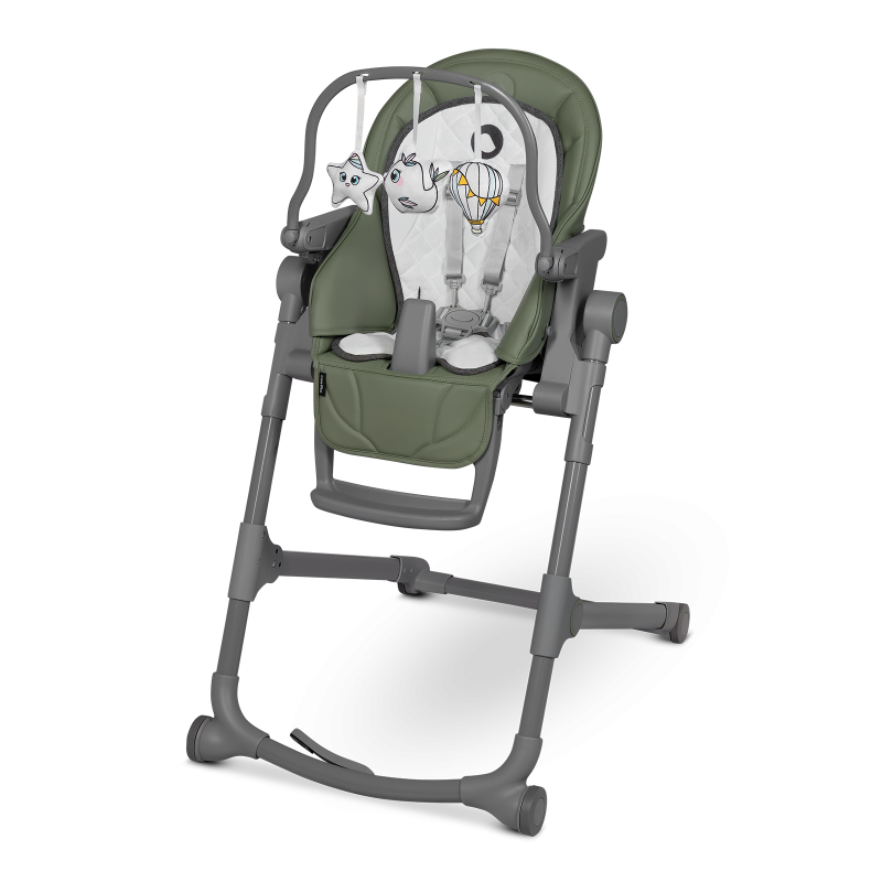 Lionelo Cora Plus Green Olive - Стільчик для годування з функцією лежака