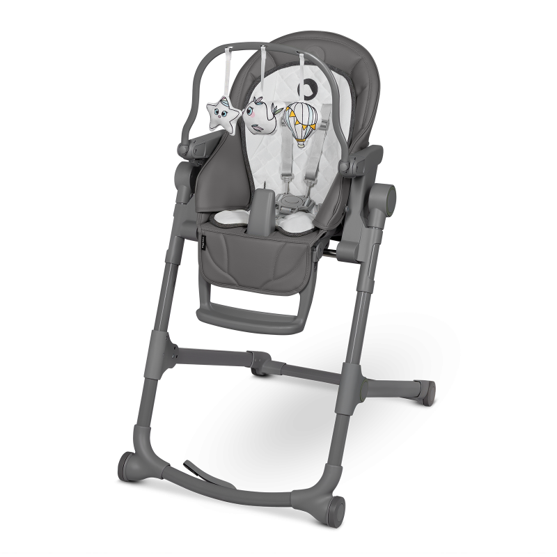 Lionelo Cora Plus Grey Stone - Стільчик для годування з функцією лежака