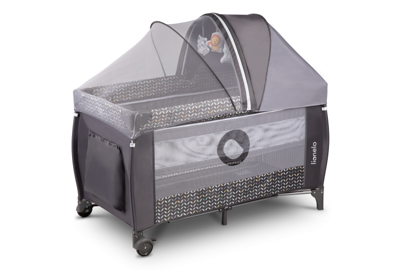 Lionelo Sven Plus Grey Scandi - Дорожнє ліжечко