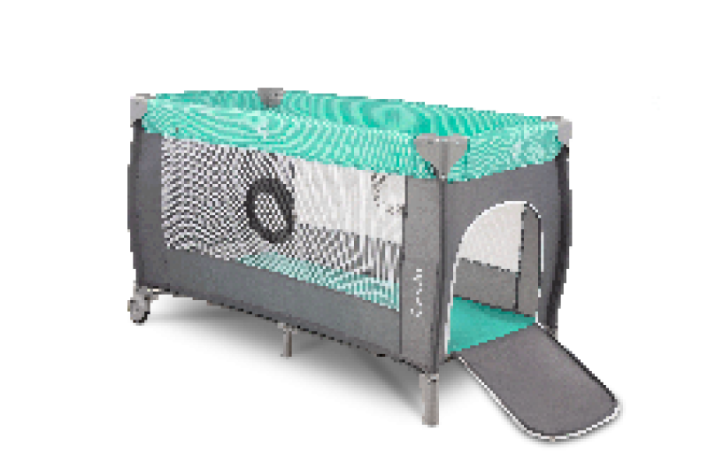 Lionelo Sven Plus Turquoise/Grey - Дорожнє ліжечко