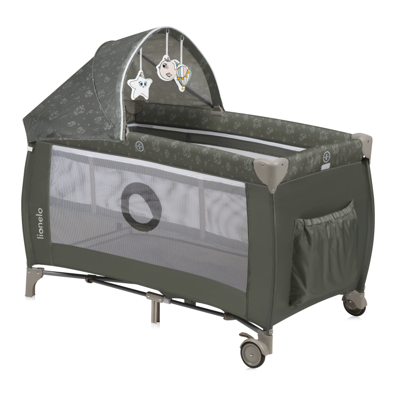 Lionelo Sven Plus Beige Olive - Дорожнє ліжечко