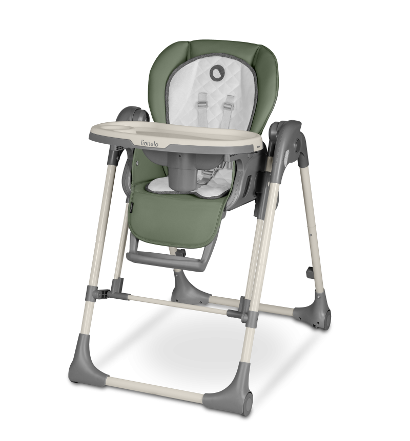 Lionelo Laurice Green Olive - Стільчик для годування з функцією гойдалки