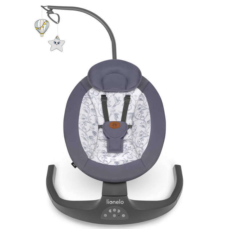 Lionelo Ralf Grey White - Крісло-гойдалка