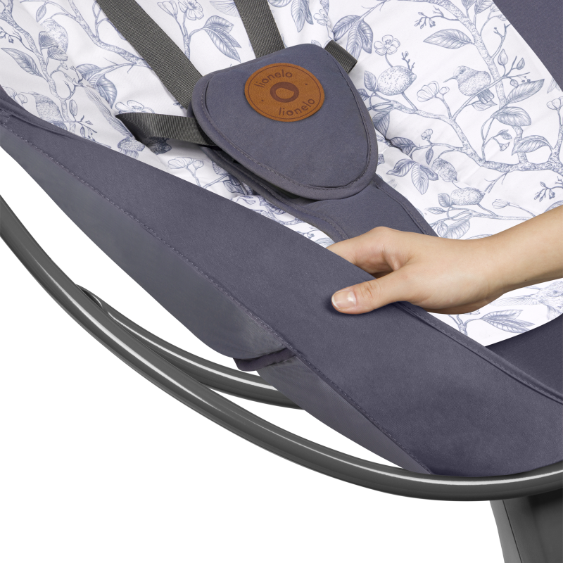 Lionelo Ralf Grey White - Крісло-гойдалка