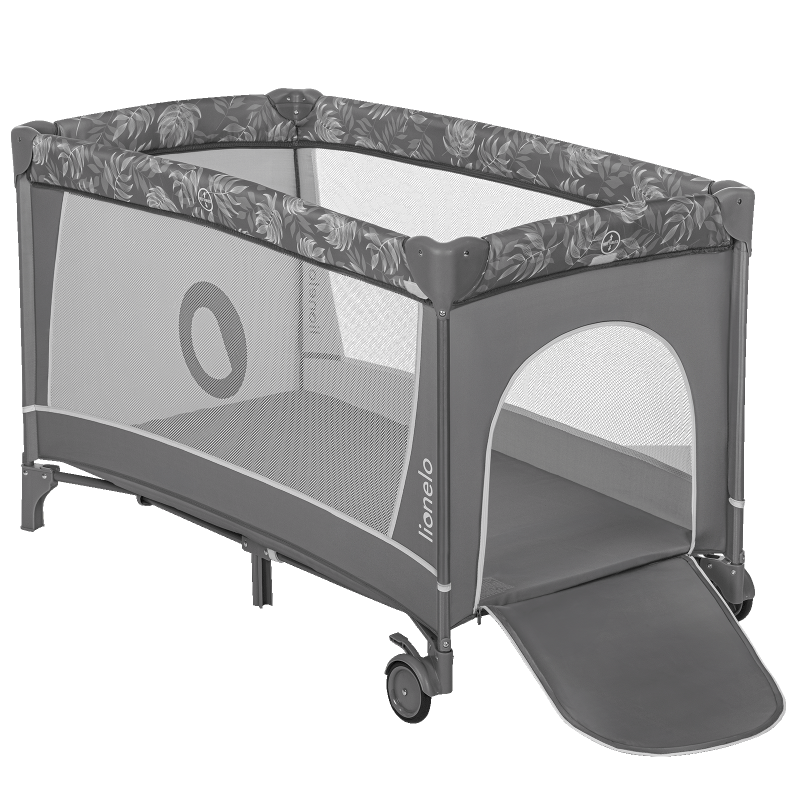 Lionelo Flower Grey Stone - Дитяче ліжко-манеж