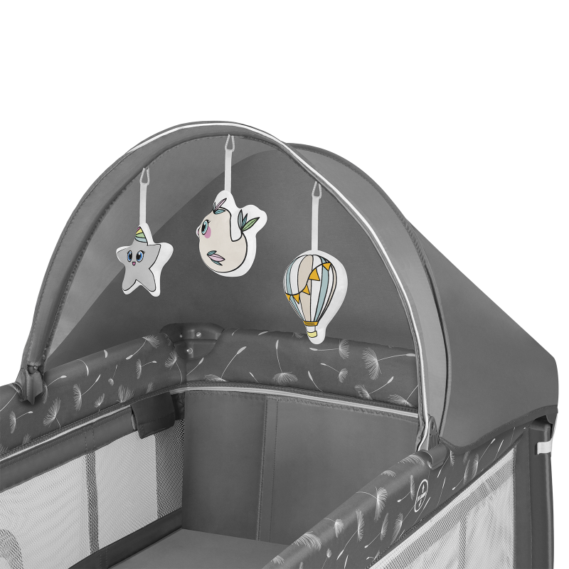 Lionelo Sven Plus Grey Concrete - Дорожнє ліжечко