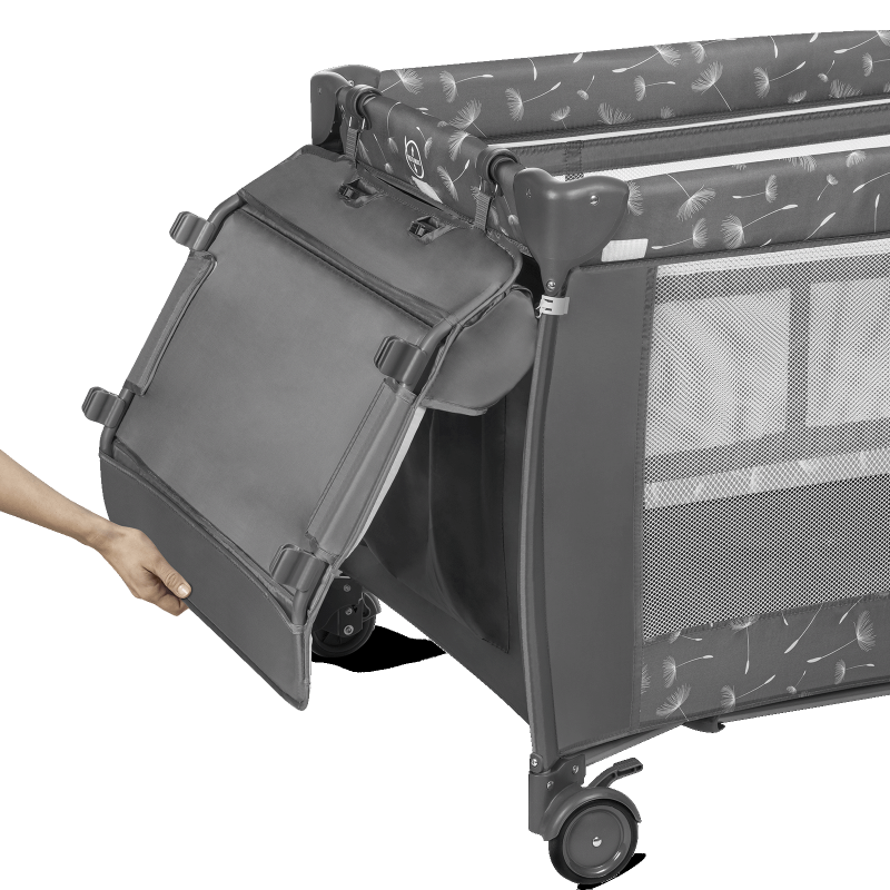 Lionelo Sven Plus Grey Concrete - Дорожнє ліжечко