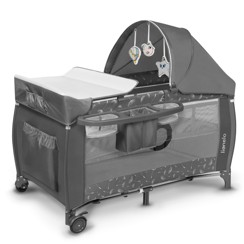 Lionelo Sven Plus Grey Concrete - Дорожнє ліжечко