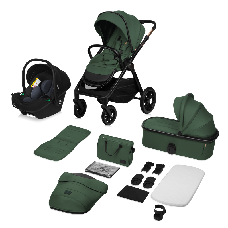Lionelo Layla 3 в 1 Green Forest - Багатофункціональна коляска з сидінням