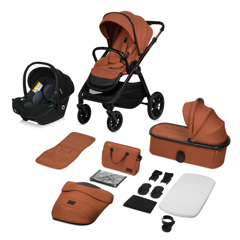 Lionelo Layla 3 в 1 Brown Rust - Багатофункціональна коляска з сидінням