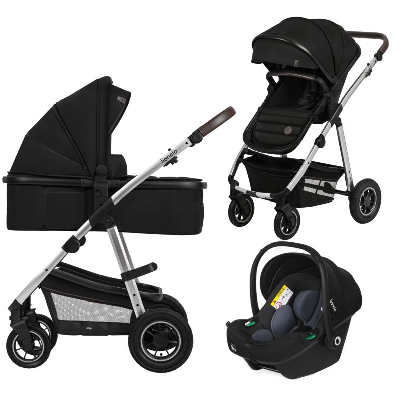 Lionelo Amber 3 в 1 Black Silver - Багатофункціональна коляска