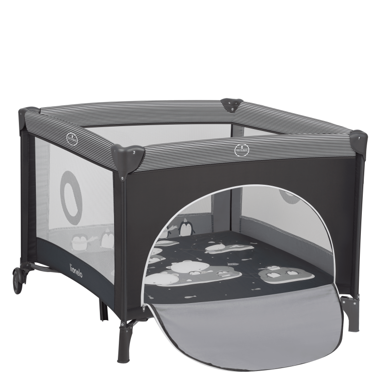 Lionelo Bonnie Grey Scandi - дитячий манеж