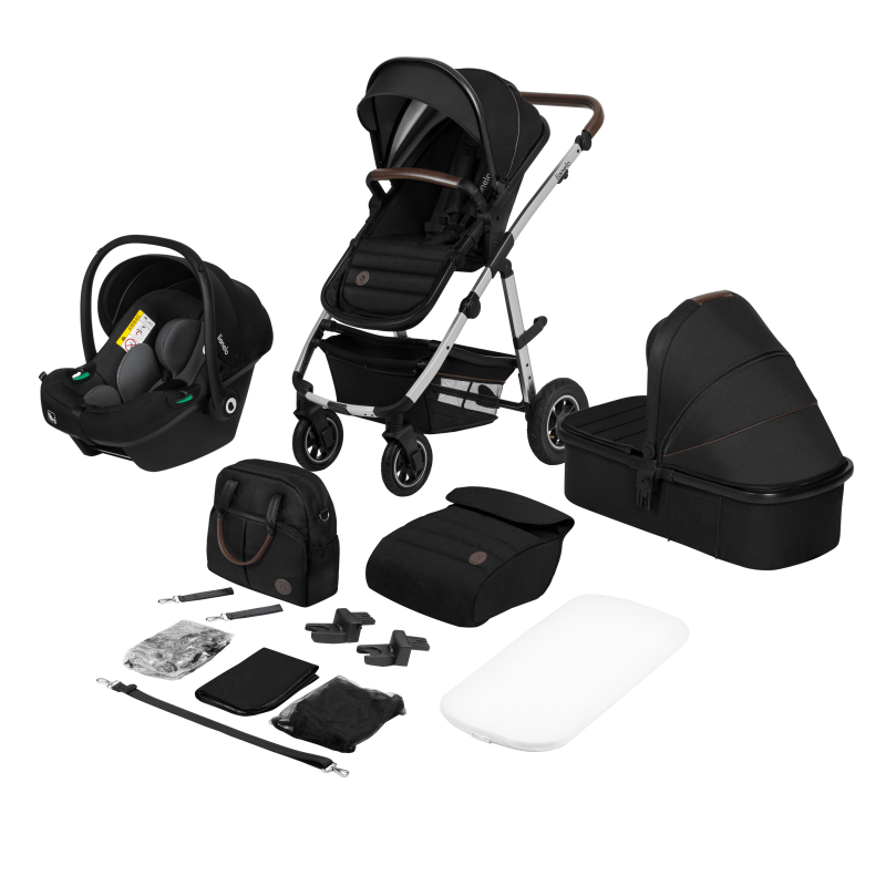 Lionelo Amber 3 в 1 Black Silver - Багатофункціональна коляска