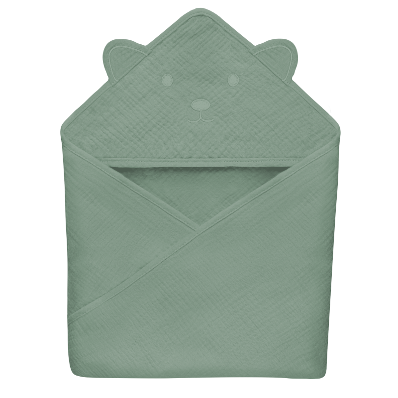 Lionelo Muslin Hooded Towel Green Forest - Рушник