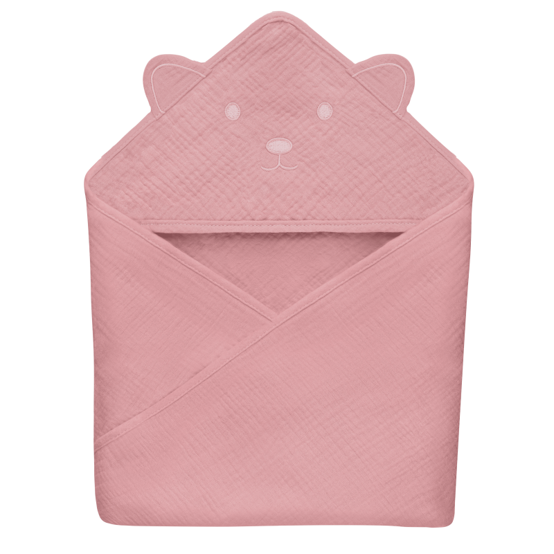 Lionelo Muslin Hooded Towel Pink Baby - Рушник