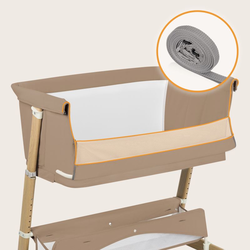 Lionelo Thomi Plus Beige Carmel - Приставне ліжечко