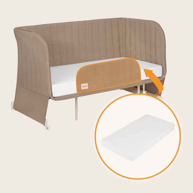 Lionelo Thomi Plus Beige Carmel - Приставне ліжечко