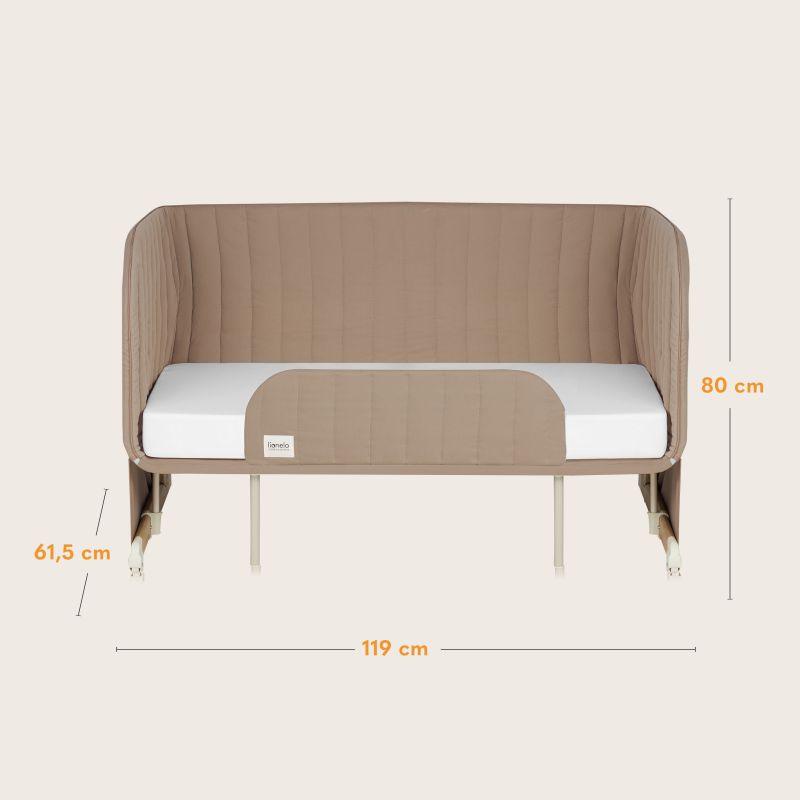 Lionelo Thomi Plus Beige Carmel - Приставне ліжечко