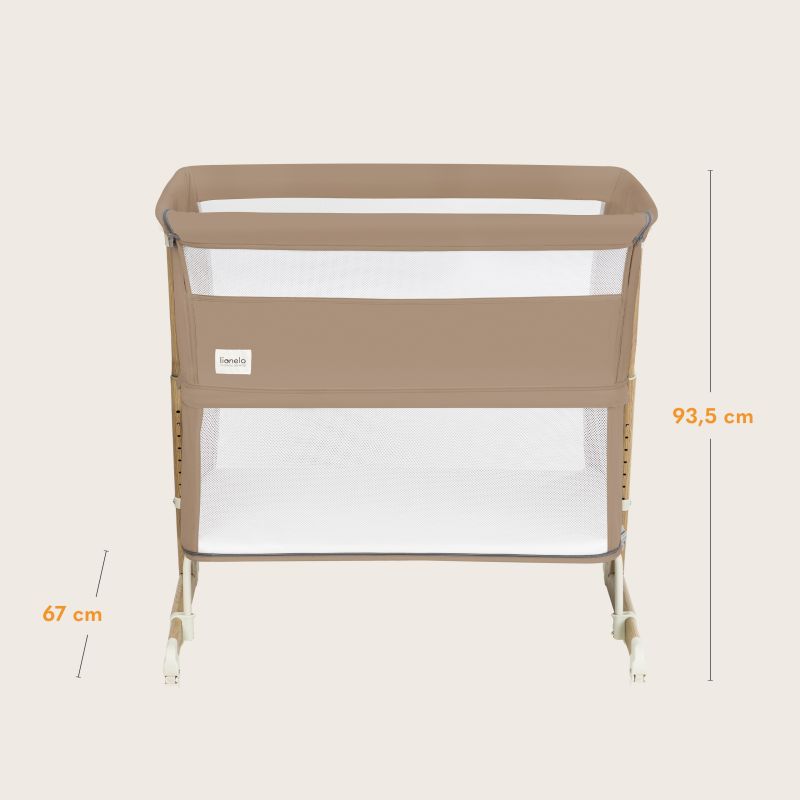 Lionelo Thomi Plus Beige Carmel - Приставне ліжечко