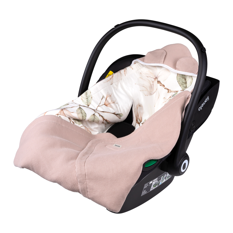 Lionelo Travel Swaddle Blanket Beige Magnolia - Бамбукова ковдра