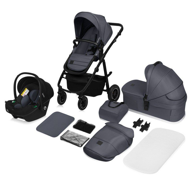 Lionelo Amber Plus Grey Graphite 3 в 1 - Багатофункціональна коляска