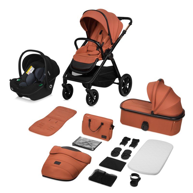 Lionelo Layla 3 в 1 Brown Rust - Багатофункціональна коляска з сидінням