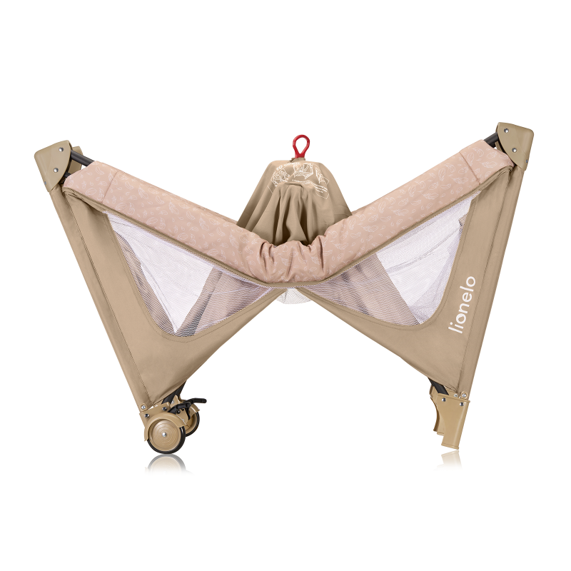 Lionelo Jasmin Easy Fold Beige Sand - Дитяче ліжечко 2 в 1