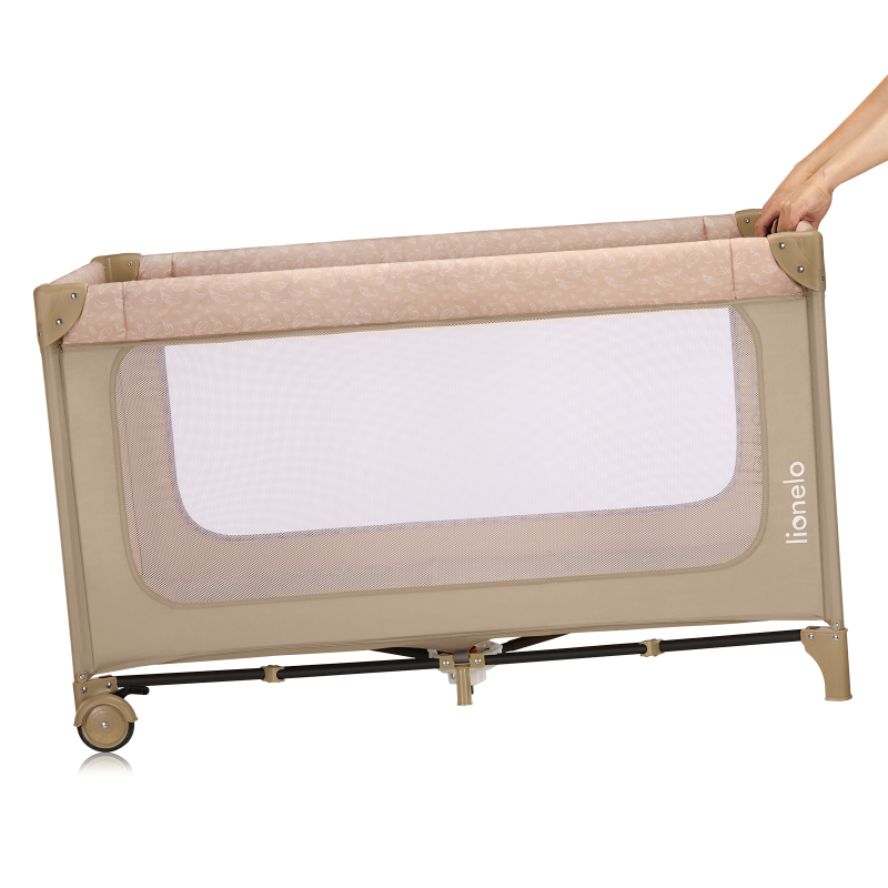 Lionelo Jasmin Easy Fold Beige Sand - Дитяче ліжечко 2 в 1