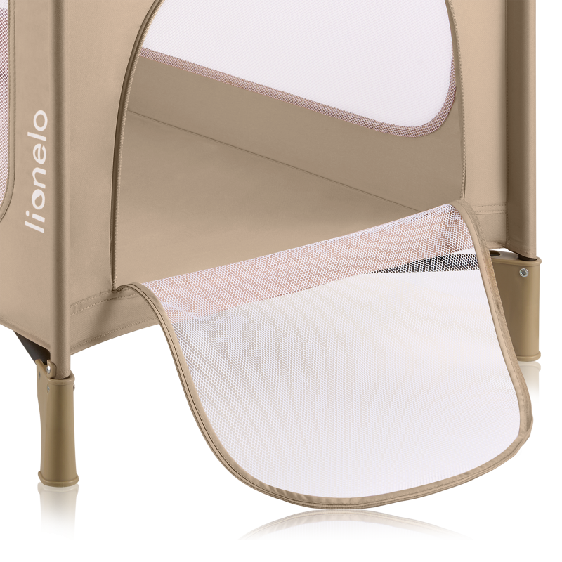 Lionelo Jasmin Easy Fold Beige Sand - Дитяче ліжечко 2 в 1