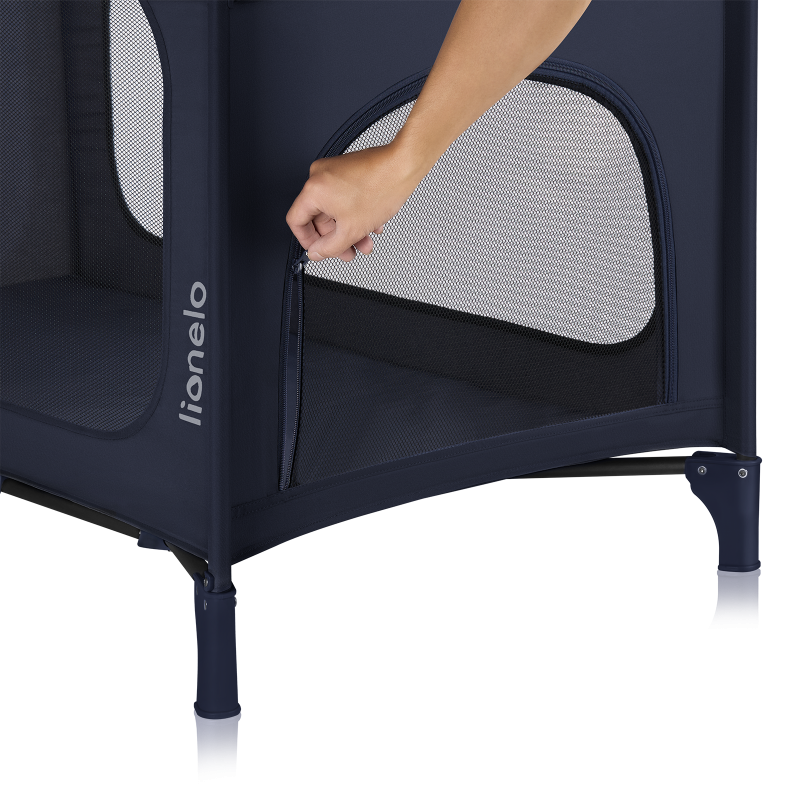Lionelo Jasmin Easy Fold Blue Navy - Дитяче ліжечко 2 в 1