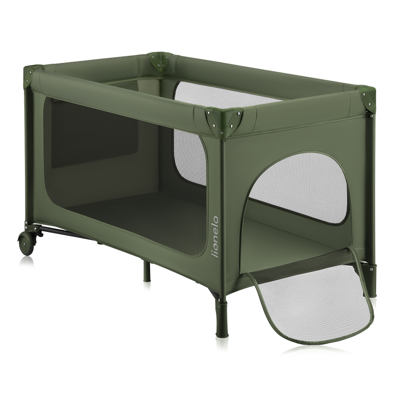 Lionelo Jasmin Easy Fold Green Olive - Дитяче ліжечко 2 в 1