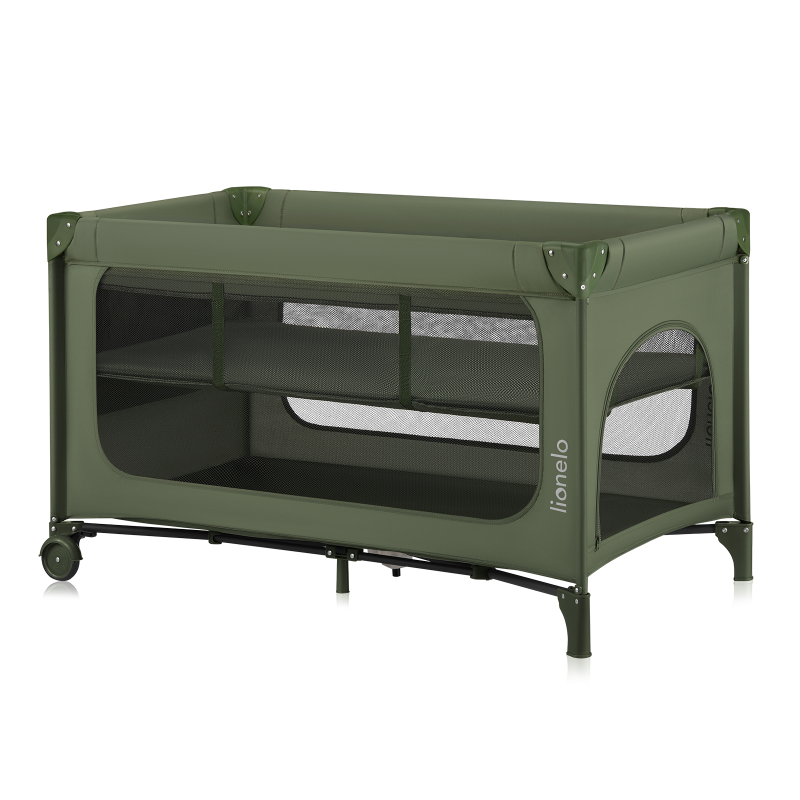 Lionelo Jasmin Easy Fold Green Olive - Дитяче ліжечко 2 в 1
