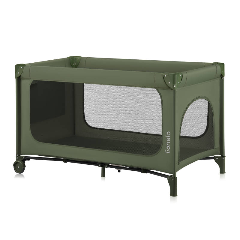 Lionelo Jasmin Easy Fold Green Olive - Дитяче ліжечко 2 в 1