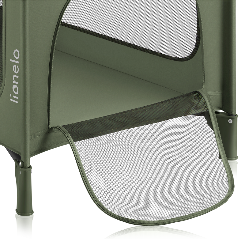 Lionelo Jasmin Easy Fold Green Olive - Дитяче ліжечко 2 в 1