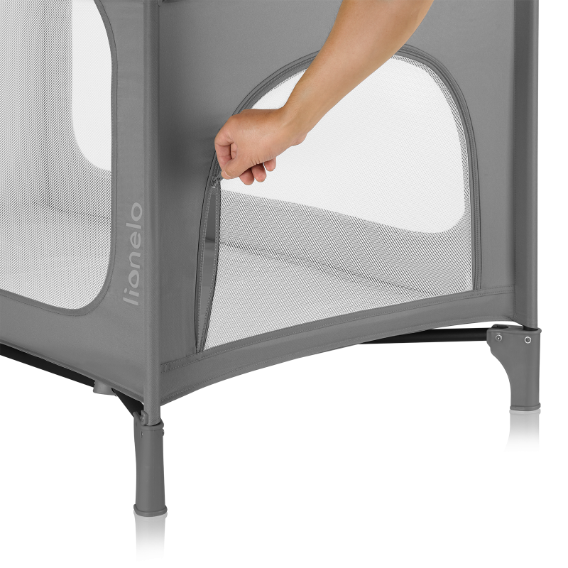 Lionelo Jasmin Easy Fold Grey Stone - Дитяче ліжечко 2 в 1